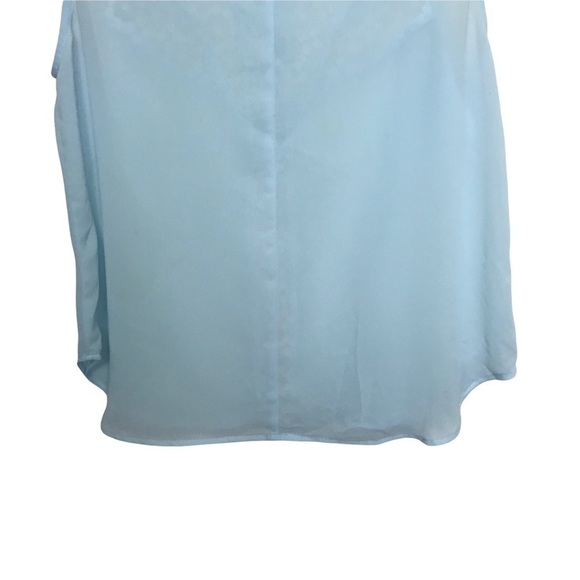 ASTR Blue Sleeveless Open Eyelet Tank Top Blouse Medium - Picture 6 of 11